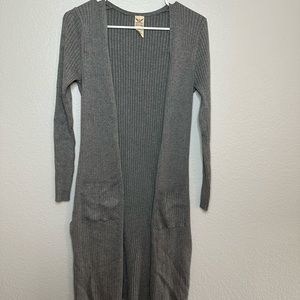 Open front longline cardigan